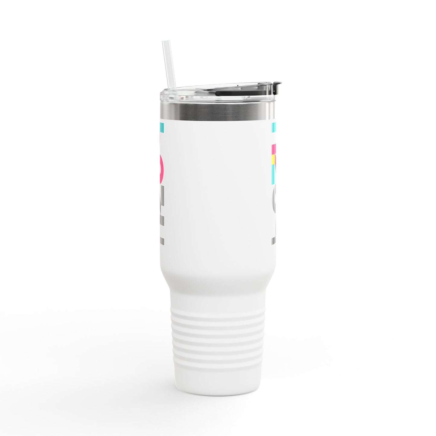 40oz Insulated Travel Mug — Colorful H2  Vertical Logo Tumbler