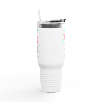 40oz Insulated Travel Mug — Colorful H2  Vertical Logo Tumbler