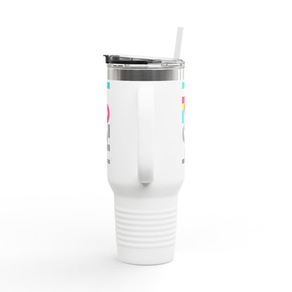 40oz Insulated Travel Mug — Colorful H2  Vertical Logo Tumbler