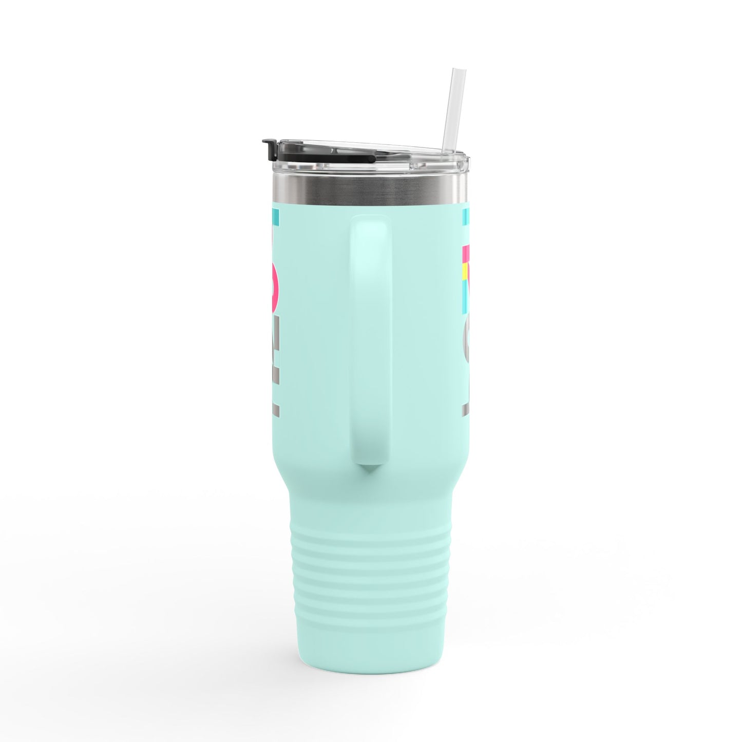 40oz Insulated Travel Mug — Colorful H2  Vertical Logo Tumbler