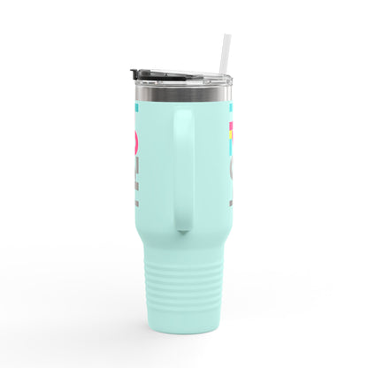 40oz Insulated Travel Mug — Colorful H2  Vertical Logo Tumbler