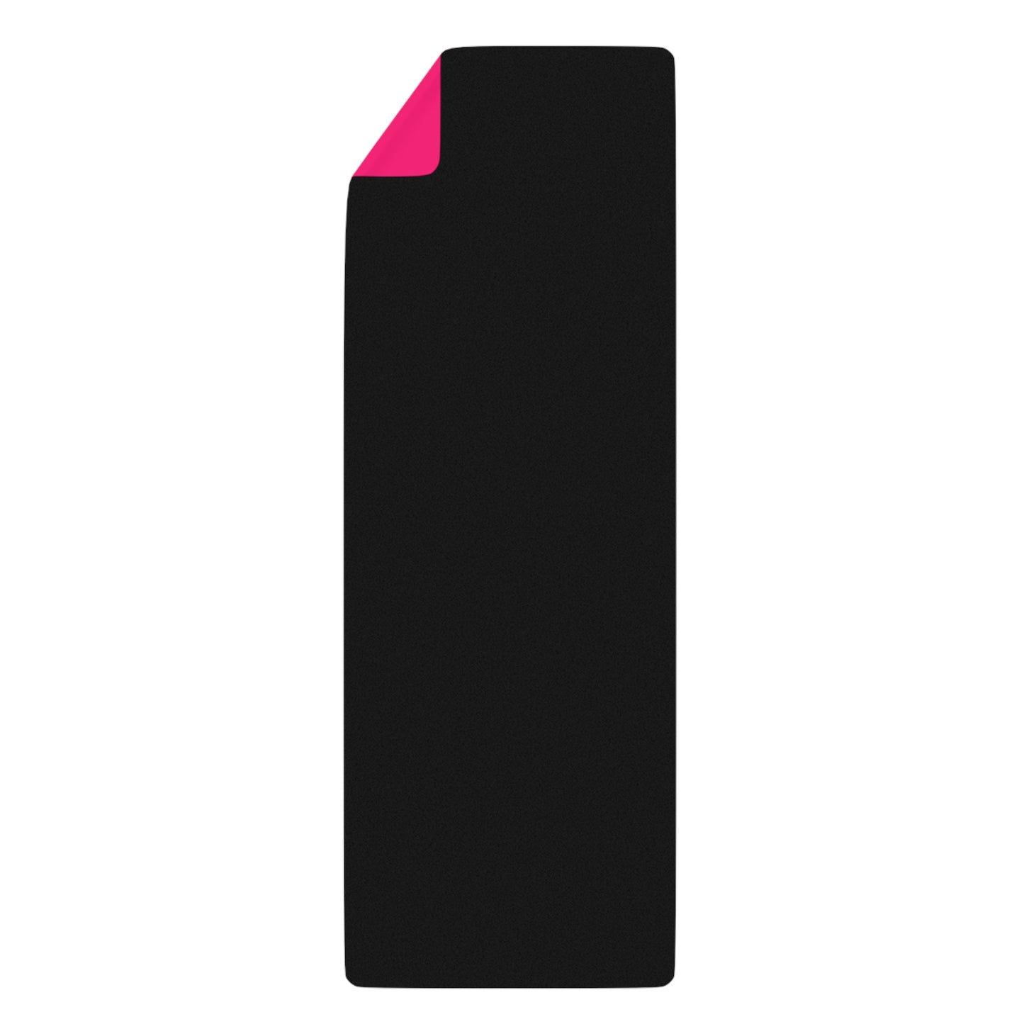 Hot Pink Rubber Yoga Mat — Bold Number Graphic, Non‑Slip Exercise Mat