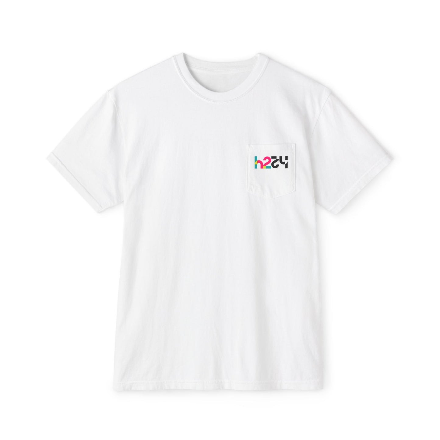 H2O4 Pocket T‑Shirt — Minimal Water Logo Pocket Tee
