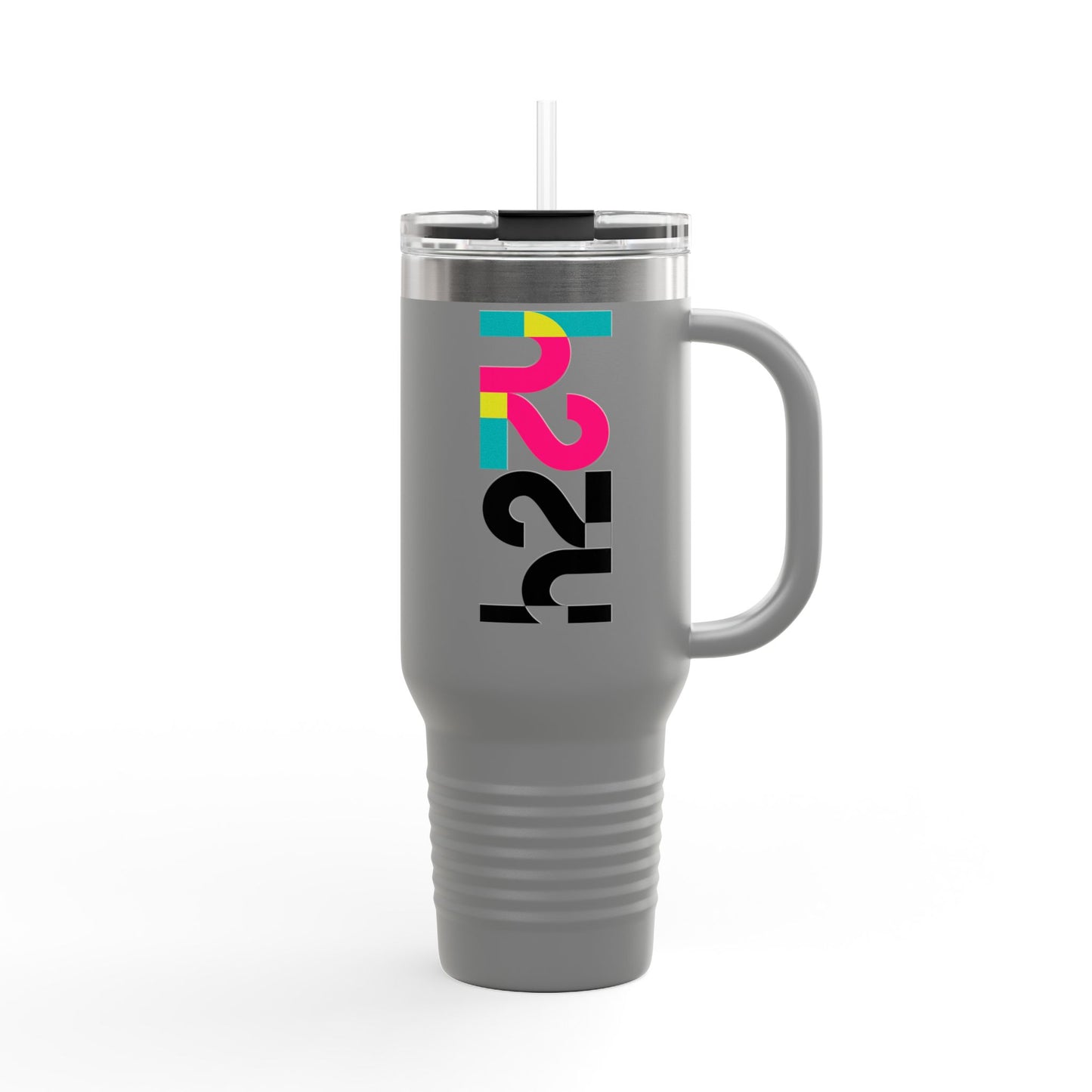 40oz Insulated Travel Mug — Colorful H2  Vertical Logo Tumbler