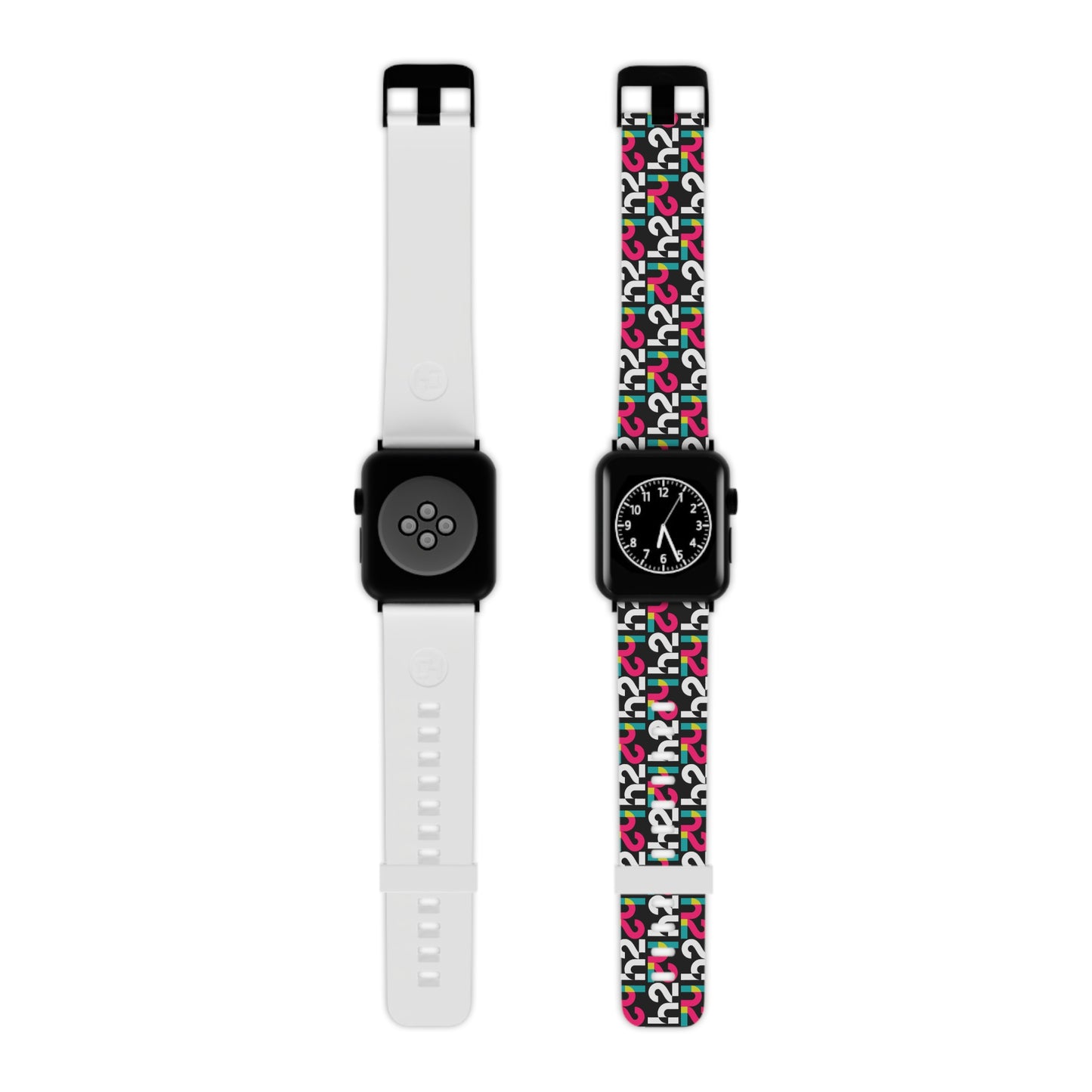 Colorful Retro Numbers Apple Watch Band — Bold Geometric Pattern