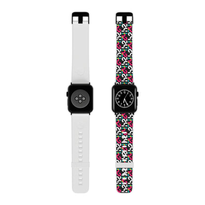 Colorful Retro Numbers Apple Watch Band — Bold Geometric Pattern