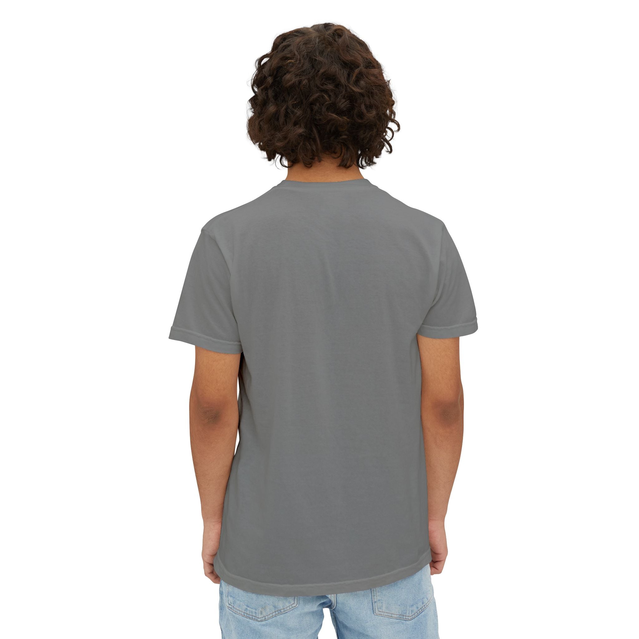 Pocket T-Shirt — Minimalist Gray Garment-Dyed Crew with Subtle Pocket Accent