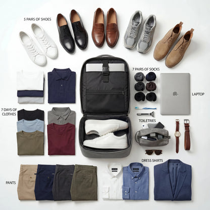 Grey Leather Carry-On Patented Backpack (Only 300 Made)