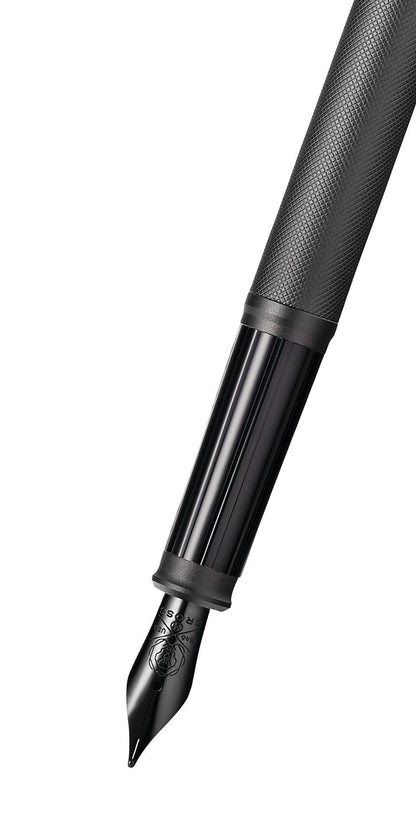 Century® II Black PVD Micro-knurl Fine Nib Fountain Pen